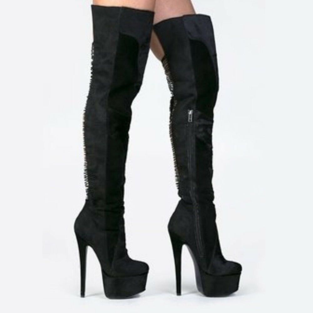 *SOLD OUT* London Trash Over the Knee Boots - Picture 2 of 5